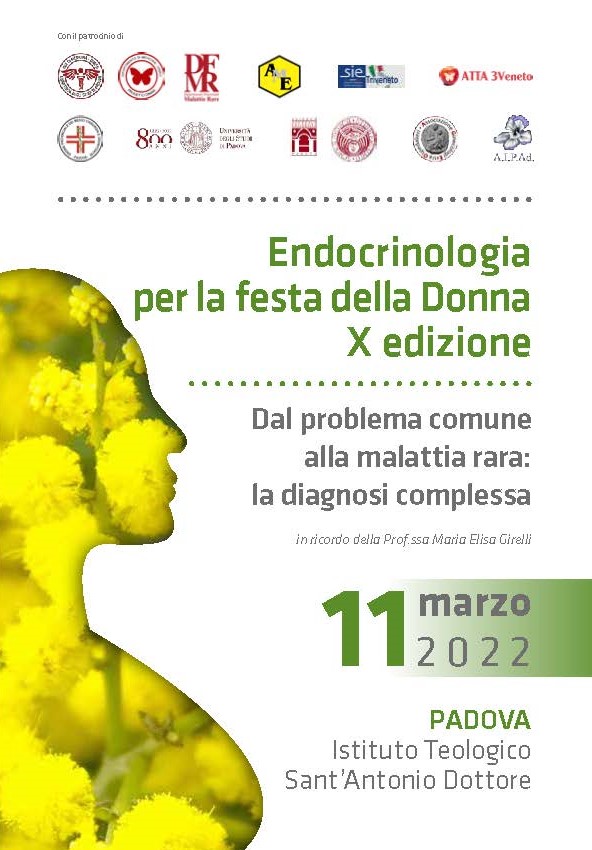 ENDOCRINOLOGIA PER LA FESTA DELLA DONNA X EDIZIONE DAL PROBLEMA COMUNE ALLA MALATTIA RARA